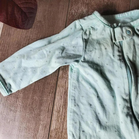 Just One You by Carter's Baby Girls Bodysuit Sleeper PJs Size 3M Mint Green - Picture 4 of 16